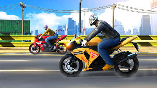 Bike Highway Driving - Shoot & Attack Racers screenshot 2