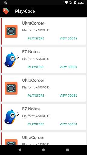 Play-Code - Promo Codes for PlayStore and AppStore screenshot 1