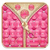 Mincing Pink Zipper Salmon Keyboard Theme 10001001