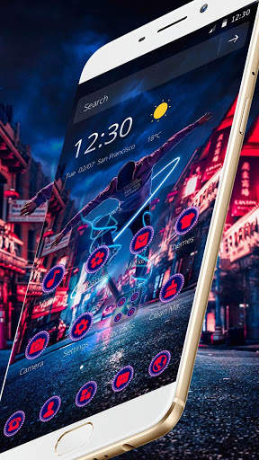 Neon Street Handsome Boy Theme screenshot 3