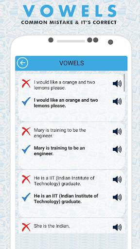 English common mistake & correct  sentences screenshot 6