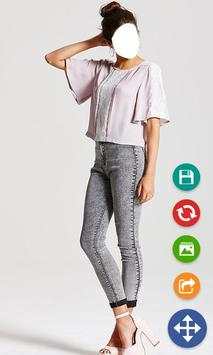 Selfie Jeans Women Photo Suit screenshot 2