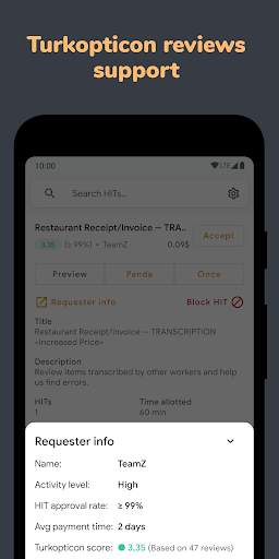 Turkdroid - Mturk Client for Workers скриншот 5