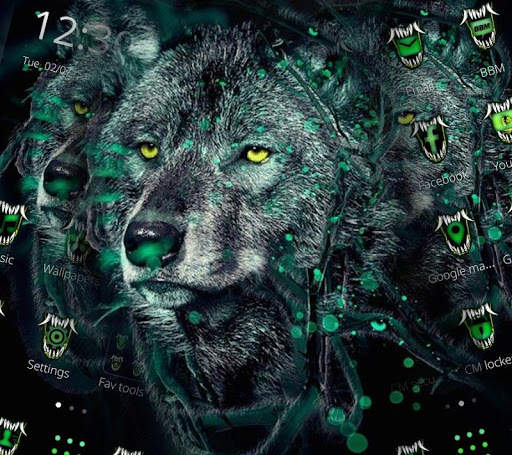 Wild Wolf Staring Theme 5 تصوير الشاشة