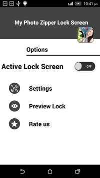 My Photo Zipper Lock Screen screenshot 1