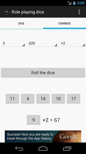 Role playing dice screenshot 2