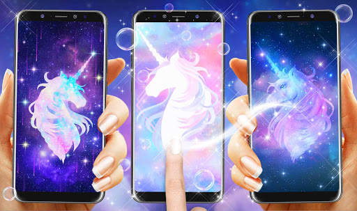 Galaxy Unicorn Shiny Glitter Theme screenshot 2