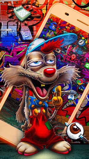 Graffiti Smoky Rabbit Themes Live Wallpapers screenshot 1