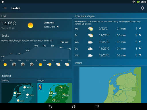 Het Weer: weerapp, radar, verwachting en weeralarm screenshot 5