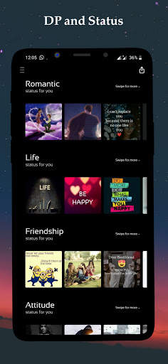 DP and Status for whatsapp - WhatzStatuz App screenshot 1