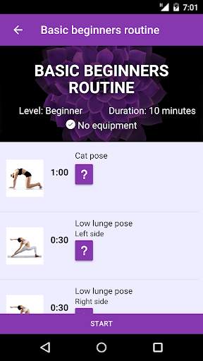 Yoga workout - Free yoga videos and workouts screenshot 3