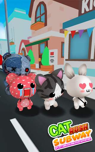 Cat Rush Subway My Pet Endless Run Dash Adventure скриншот 1