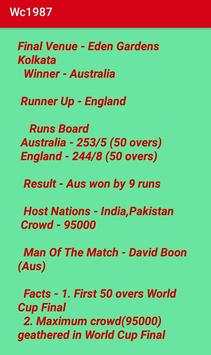 Cricket World cup Finals screenshot 3