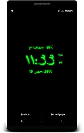 Arabic Digital Clock Live Wallpaper 1 تصوير الشاشة