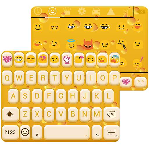 Happy Cheese Emoji Keyboard Theme 1.0.4