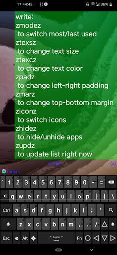 muse launcher [most used on top] screenshot 2