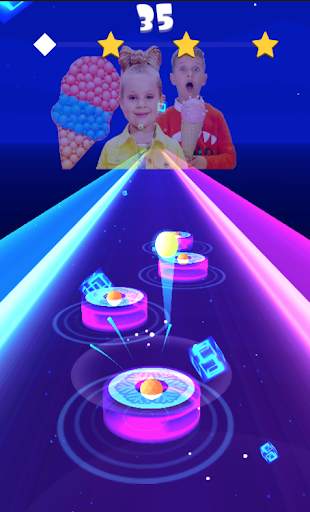 Diana and Roma tiles hop Funny kids screenshot 2