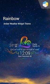 Rainbow Love theme widget screenshot 1