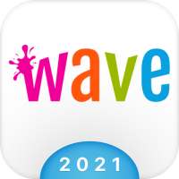 Wave Keyboard Background - Animations, Emojis, GIF on 9Apps