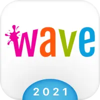 Wave Keyboard Background - Animations, Emojis, GIF
