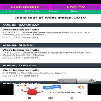 IND VS WI 2019 CRICKET screenshot 1