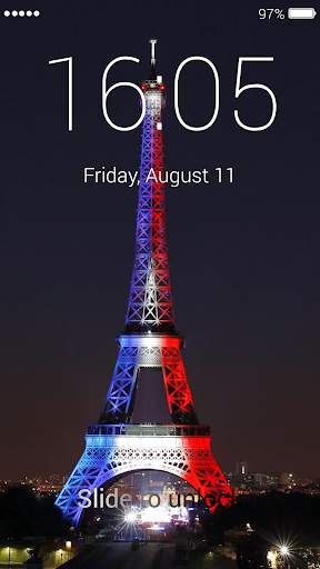 Paris Eiffel Tower Lock Screen 5 تصوير الشاشة