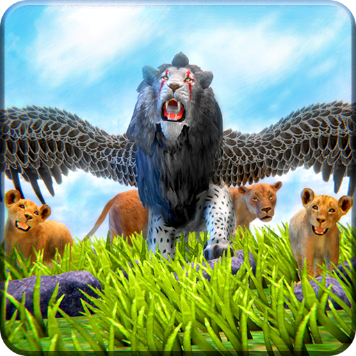 leeuw spel dierensimulator 3d icon