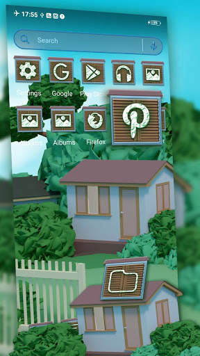 Poly 3D Art House Launcher Theme 3 تصوير الشاشة