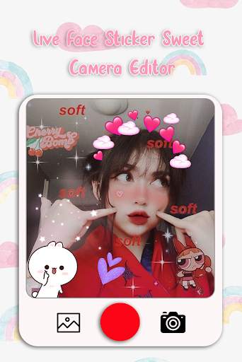Live Face Stickers Sweet Camera  Editor screenshot 3