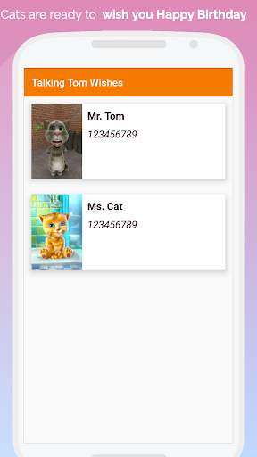 Talking Cat Video Call - Birthday Wishing Cat screenshot 1