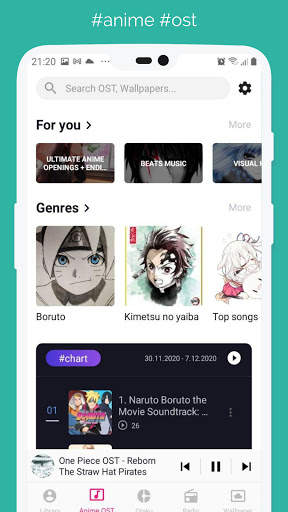 Anime Music - Mix, OST, Otaku Chat and Wallpapers screenshot 1