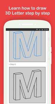 Draw 3D Alphabet Letters & Numbers Step by Step screenshot 4