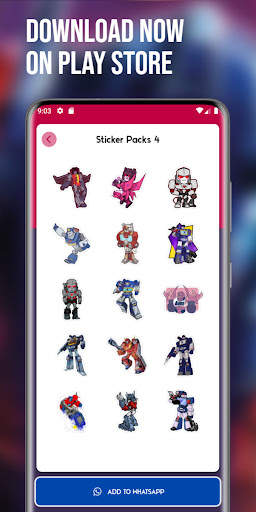 Optimus Prime Stickers For WA screenshot 5