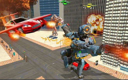 Flying Power Car vs Robot ranger Transform game 21 screenshot 5