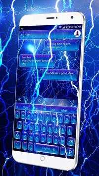 Lightning Blue Keyboard Theme screenshot 3