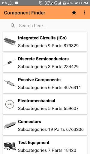 Component Finder Free: Electronic Parts, Datasheet screenshot 1