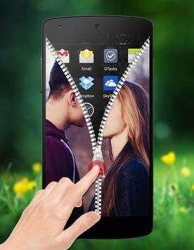 Couple Photo Zipper LockScreen screenshot 4