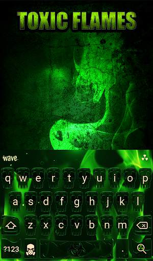 Toxic Flames Animated Keyboard   Live Wallpaper screenshot 2