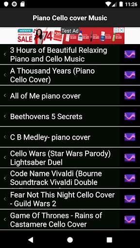Piano Cello Cover Music screenshot 4