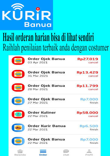 Driver Banua-Aplikasi Mitra Ojek & Mobil Banua screenshot 5