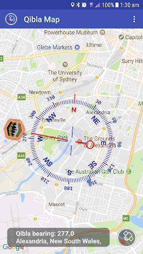 Qibla Map screenshot 1
