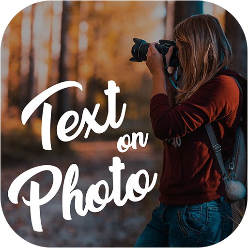 Text on photo - photo editor,  icon