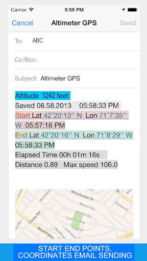 Altimeter GPS (Speedometer & Location Tracking) скриншот 5