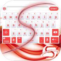 SlideIT Abstract Red Skin on 9Apps
