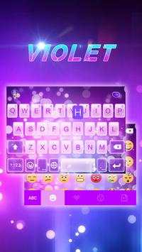 Violet Emoji Keyboard Theme screenshot 1