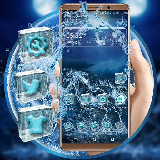 Blue Ice Horse Launcher Theme 4.3