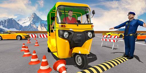 Rikshaw Driving Tuk Tuk Games screenshot 1