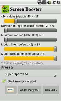 SGS Touchscreen Booster 1 تصوير الشاشة