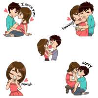 Funny Couple In Love stickers - WAStickerApps