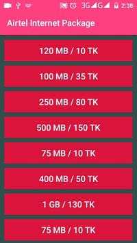 Airtel Internet Package screenshot 5